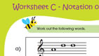 download music theory worksheet C